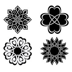 set - vector geometric elements for design