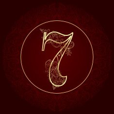 Vintage floral number 7