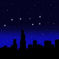 Big Dipper constellation on night starry sky
