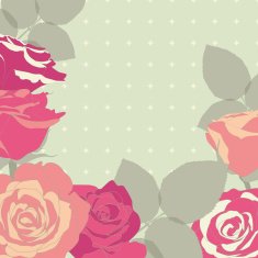 Decorative background with roses flowers Vector illustration N2