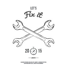 Crossed spanners Lets fix it Vector