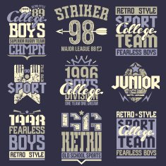 College rugby team emblems N6
