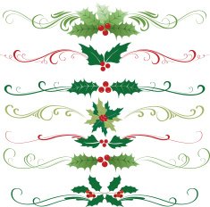 Holly christmas ornament