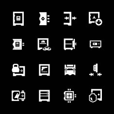 Set icons of safe N2 free image download