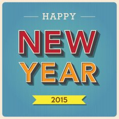 Happy new year typographic design N2