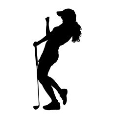 Vector silhouette of the woman N160