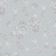 Neutral grey floral vector background N3