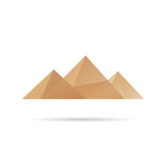 Egypt pyramids icon abstract isolated on a white backgrounds N2