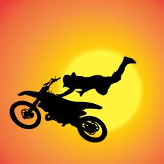 Vector silhouette of extreme jumps N14