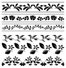 floral vector borders - black tracery