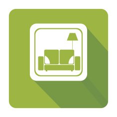 Upholstered furniture Vector icon