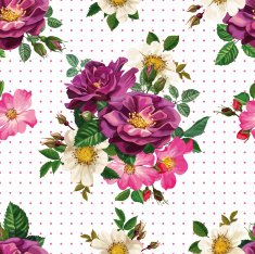 seamless pattern bouquet of flowers