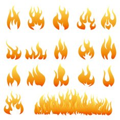 Fire icons set N7