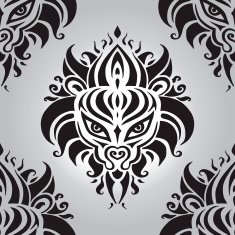Lion head Seamless pattern