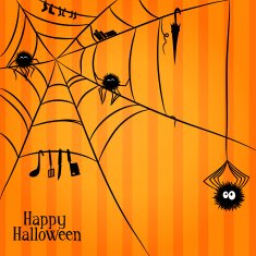 Web spiders and some things in Halloween style