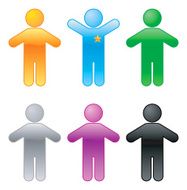 set of colored People