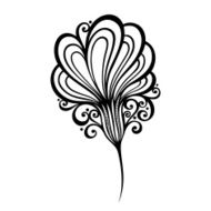 Beautiful Decorative Flower with Leaves (Vector) N58