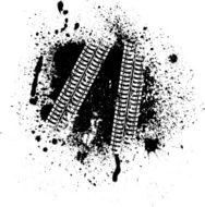 Ink blots and tire track