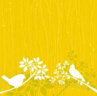 Birds Yellow Background