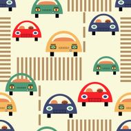 Seamless pattern with cars N4