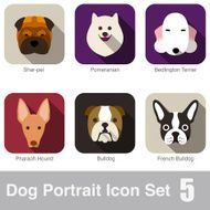 Dog animal face character icon series N7