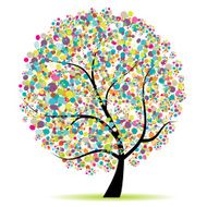 Art tree beautiful for your design N13