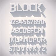Vector 3D Font with shadow N2