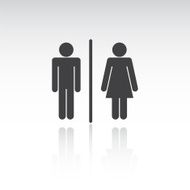Man and Woman Icon with Shadow N2