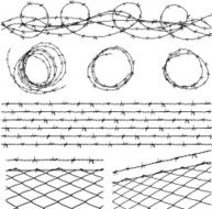 barbed wire elements