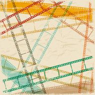 Vintage scratch background with film frame Vector Eps 10 N2