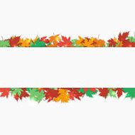 Frame fallen maple leaves Autumn color background Vector illustration N4