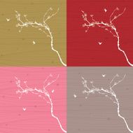 Plum blossom with line design