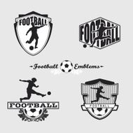 Football emblems - monochrome