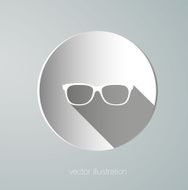 vector icon paper glasses N2