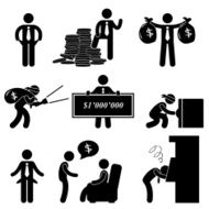 Rich and Poor Man Pictogram