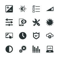 Settings Silhouette Icons