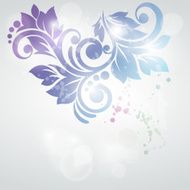 Elegant floral swirl Abstract background - Illustration N2