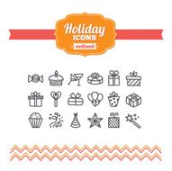 Set of hand drawn holiday icons N2