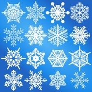 Snowflake set of 16