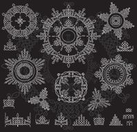 Round Ornament Pattern with pattern brash Rangoli