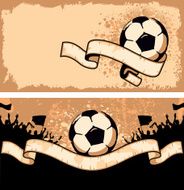 Soccer ball on grunge background N2