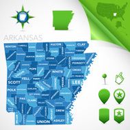 Arkansas County Map