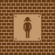 Vector woman restroom sign