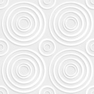 Abstract geometric white seamless pattern with circles