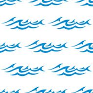Seamless pattern of blue ocean waves