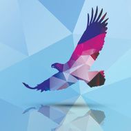 Geometric polygonal eagle pattern design vector illustration