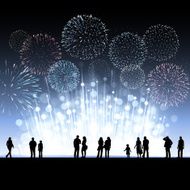 New Year fireworks background