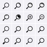 Magnifier Glass and Zoom Icons N2