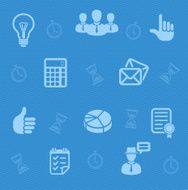 Vector Business background blue Seamless pattern