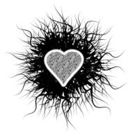 Gothic love heart (vector &amp; jpeg)